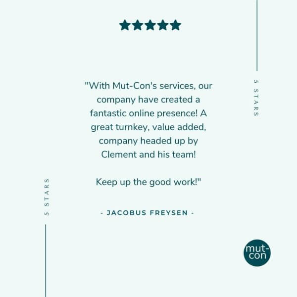With Mut-Con's services, our company have created a fantastic online presence!